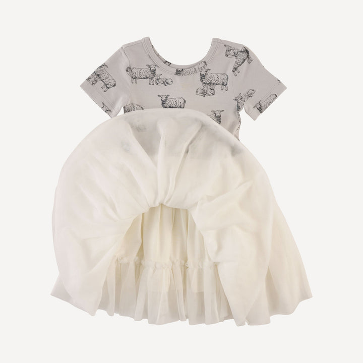 short sleeve ballerina tulle dress | sheep + lamb | bamboo