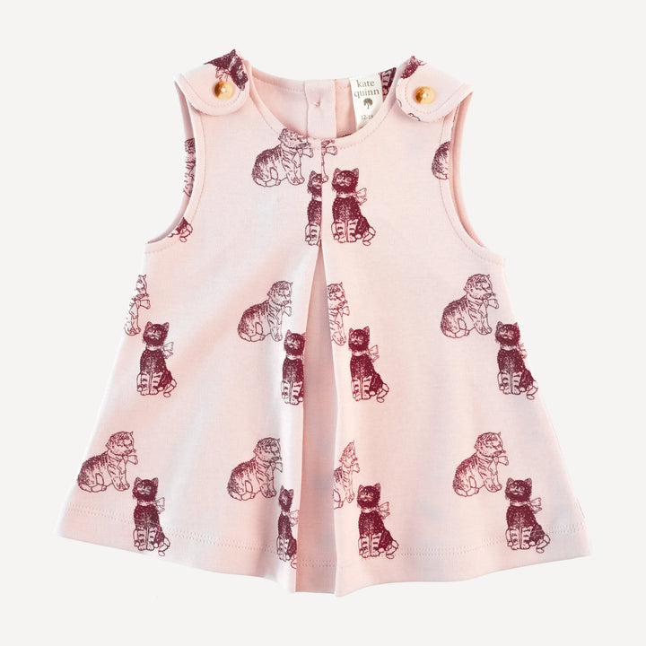 sleeveless button tab top | vintage kitty | organic cotton interlock