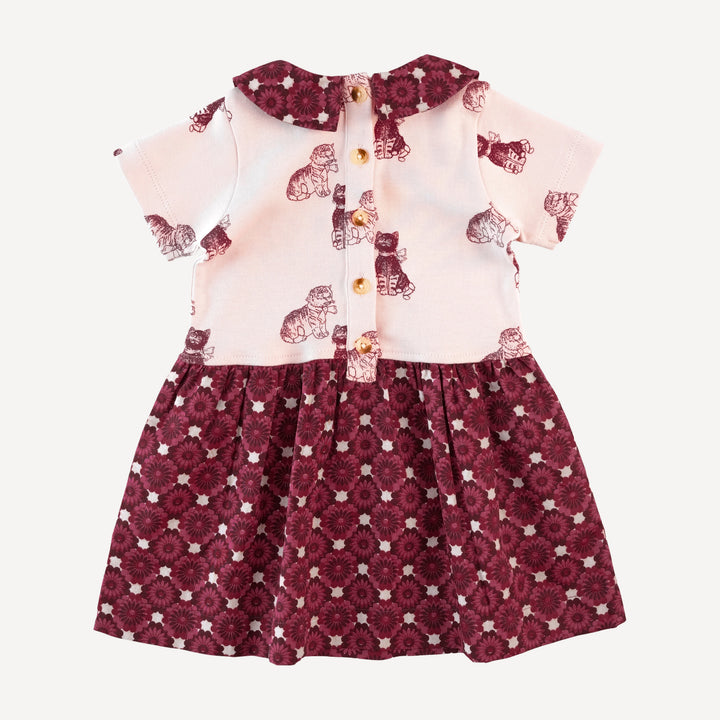 short sleeve peter pan dress | vintage kitty | organic cotton interlock