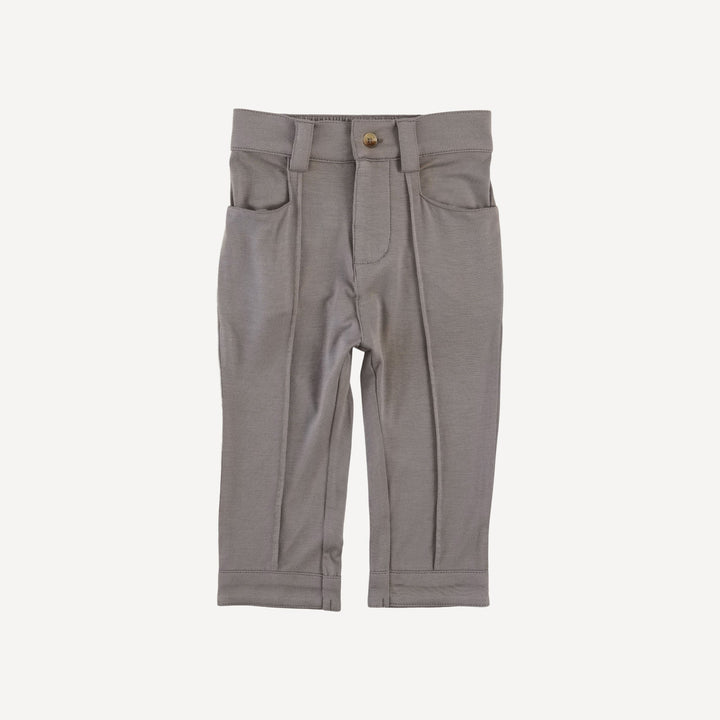 pintuck pant | stone gray | bamboo