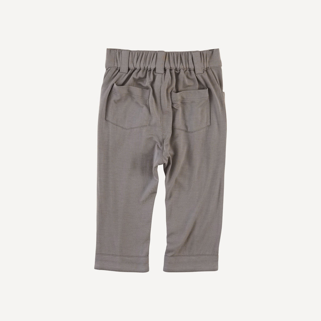 pintuck pant | stone gray | bamboo