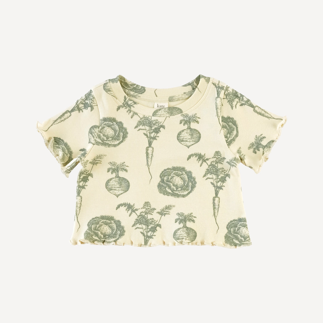 short sleeve jade set | jadeite veggies | organic cotton interlock