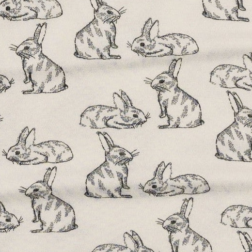 short sleeve basic henley tee | sketched bunnies | bamboo