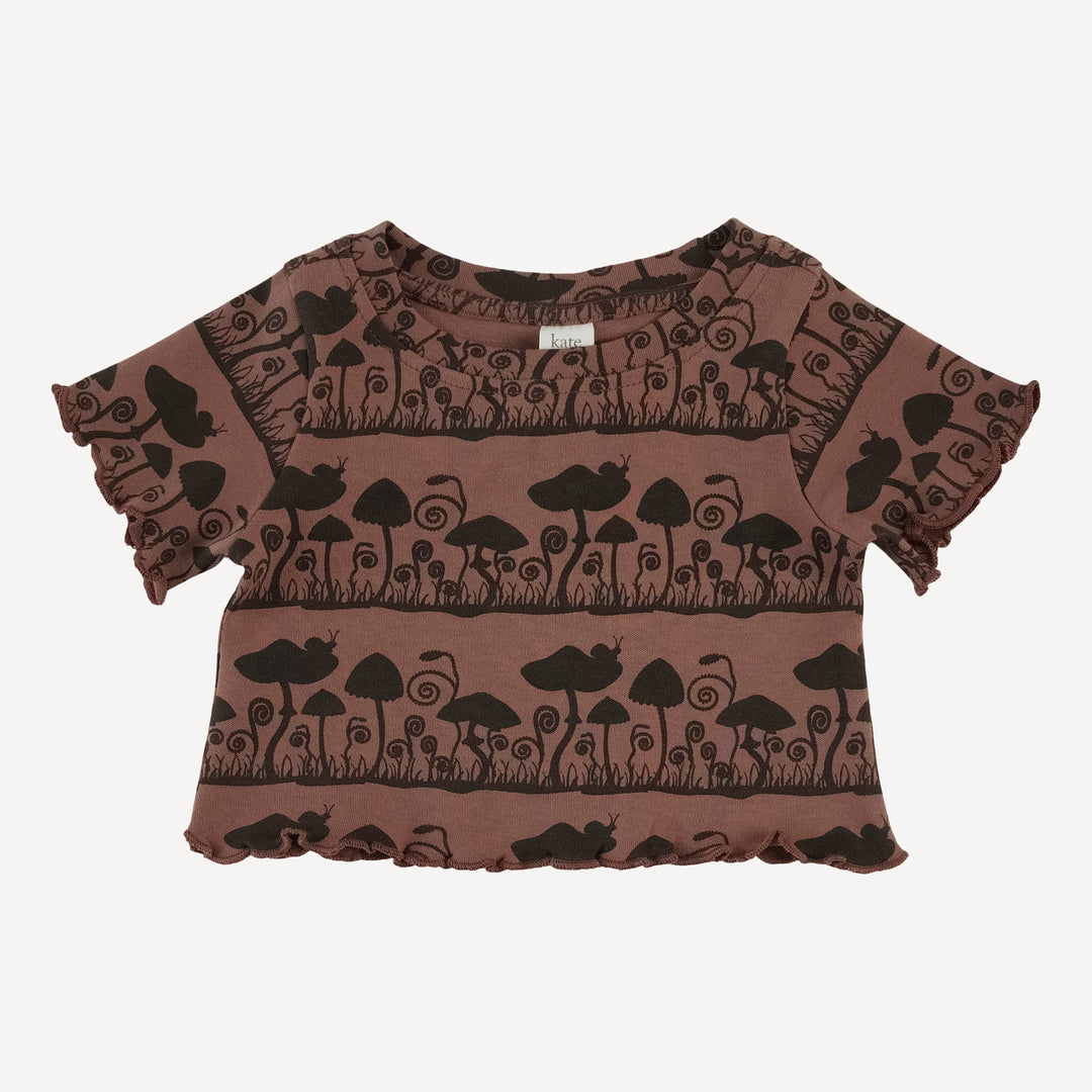 short sleeve jade set | mushroom | organic cotton interlock