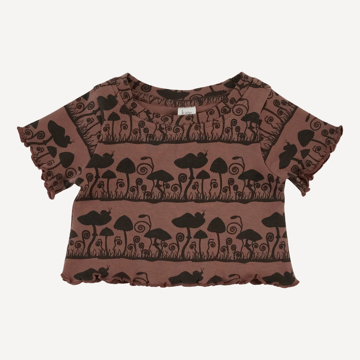 short sleeve jade set | mushroom | organic cotton interlock