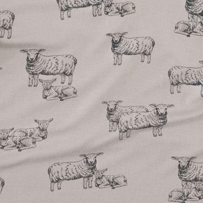 short sleeve vintage collar shortie | sheep + lamb | bamboo