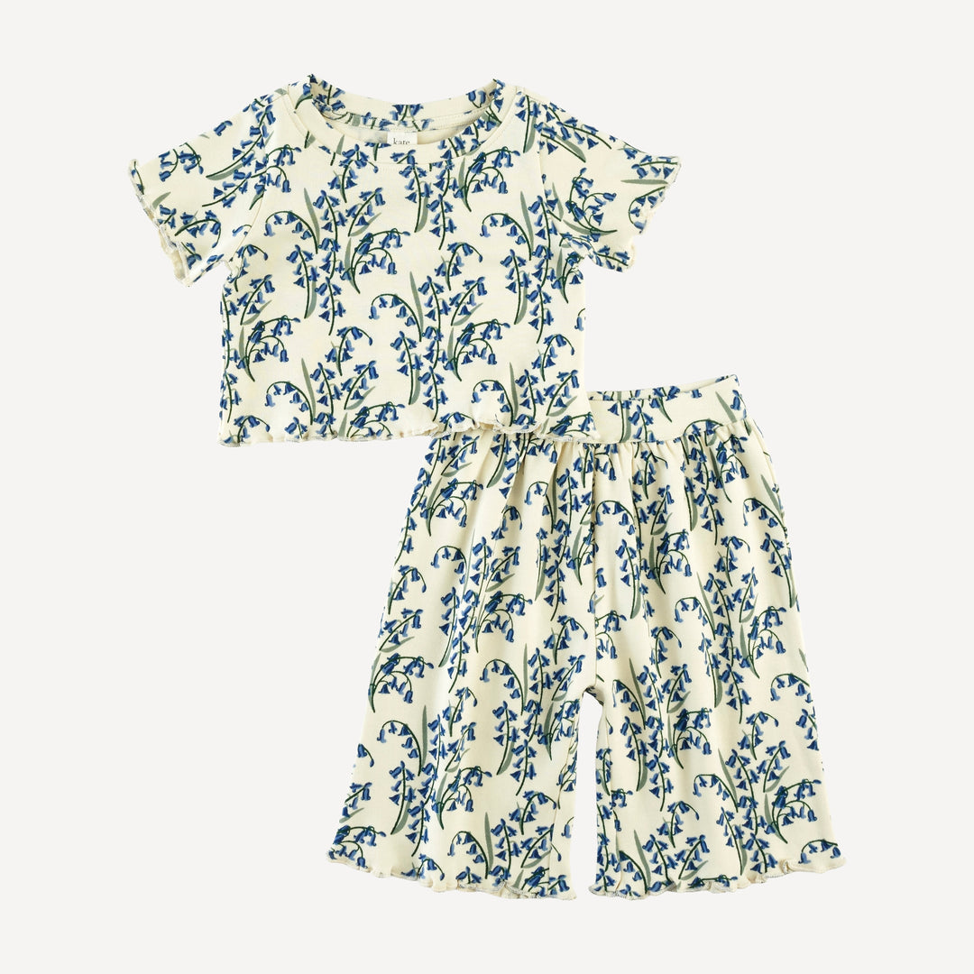 short sleeve jade set | bluebells | organic cotton interlock