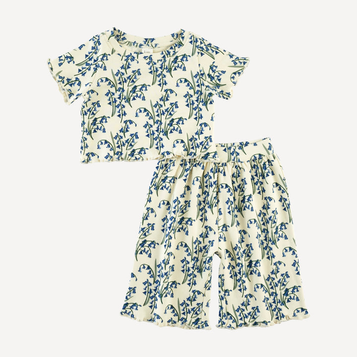 short sleeve jade set | bluebells | organic cotton interlock