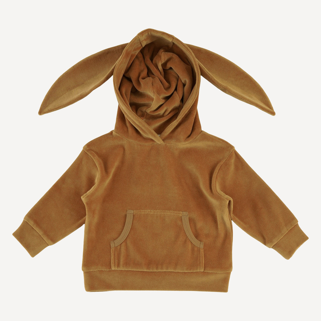 kanga bunny hoodie + relaxed jogger set | apple cinnamon | organic cotton velour