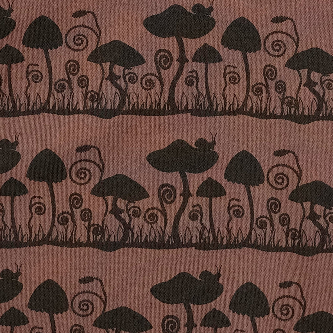 vintage button shortie | mushroom | organic cotton interlock