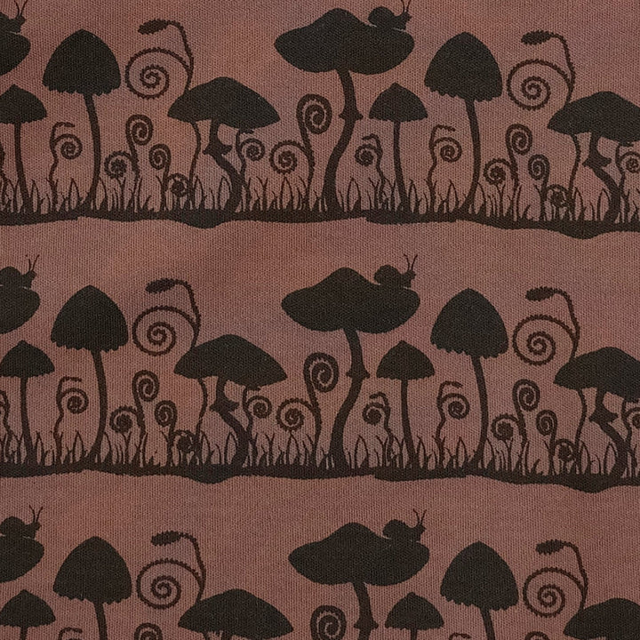 vintage button shortie | mushroom | organic cotton interlock