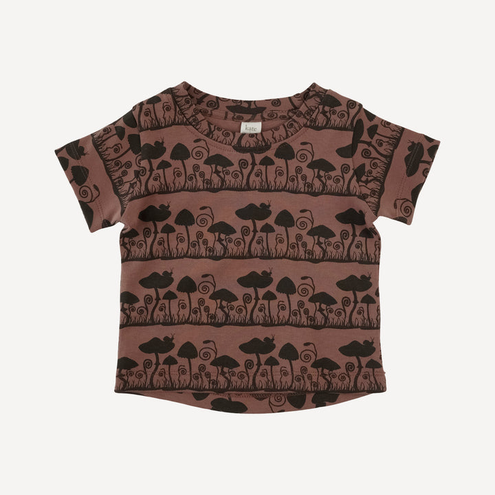 short sleeve essential boxy tee | mushroom | organic cotton interlock
