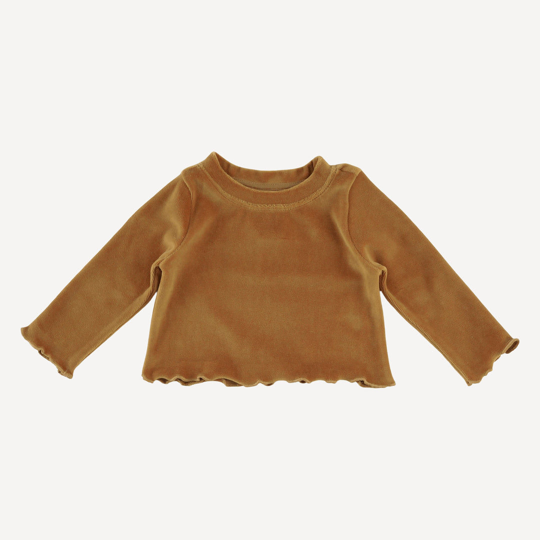 long sleeve jade set | apple cinnamon | organic cotton velour
