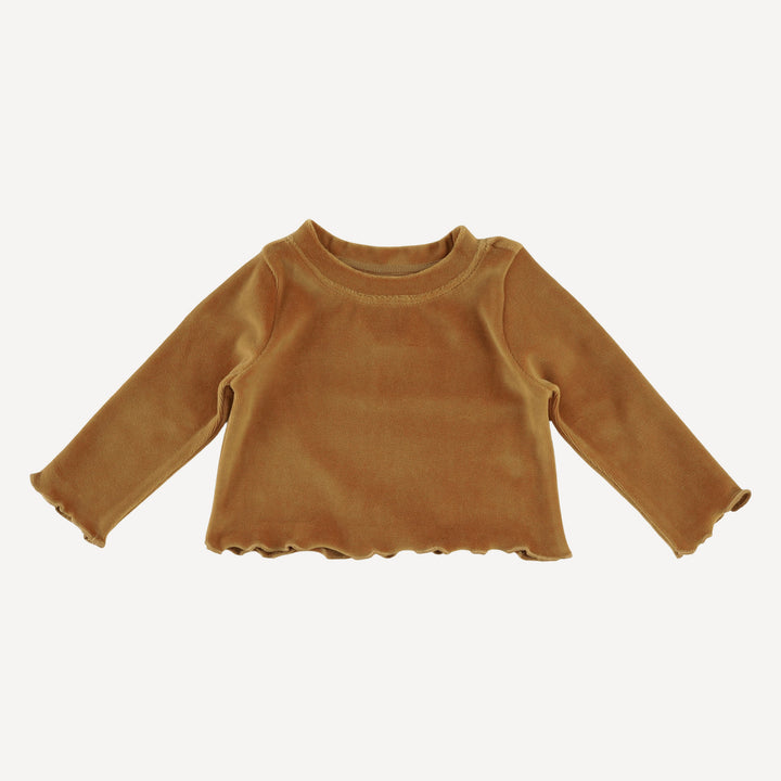 long sleeve jade set | apple cinnamon | organic cotton velour