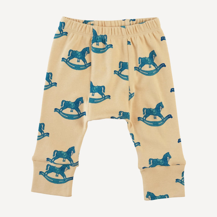 classic panda pant | rocking horse | organic cotton interlock