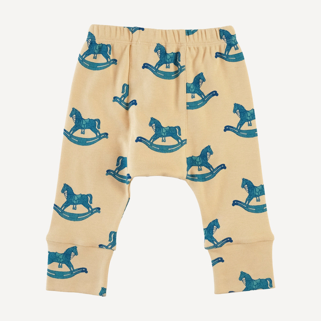 classic panda pant | rocking horse | organic cotton interlock
