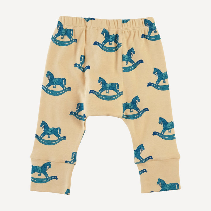 classic panda pant | rocking horse | organic cotton interlock