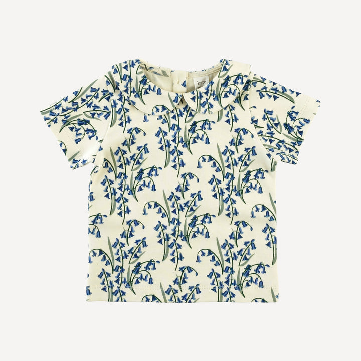 short sleeve peter pan tee | bluebells | organic cotton interlock