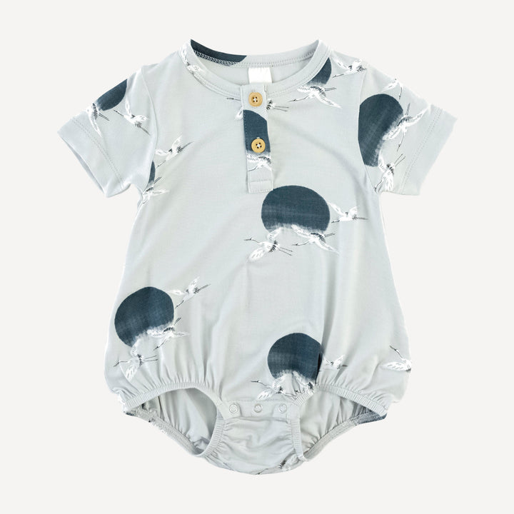 short sleeve henley bubble | blue crane | modal