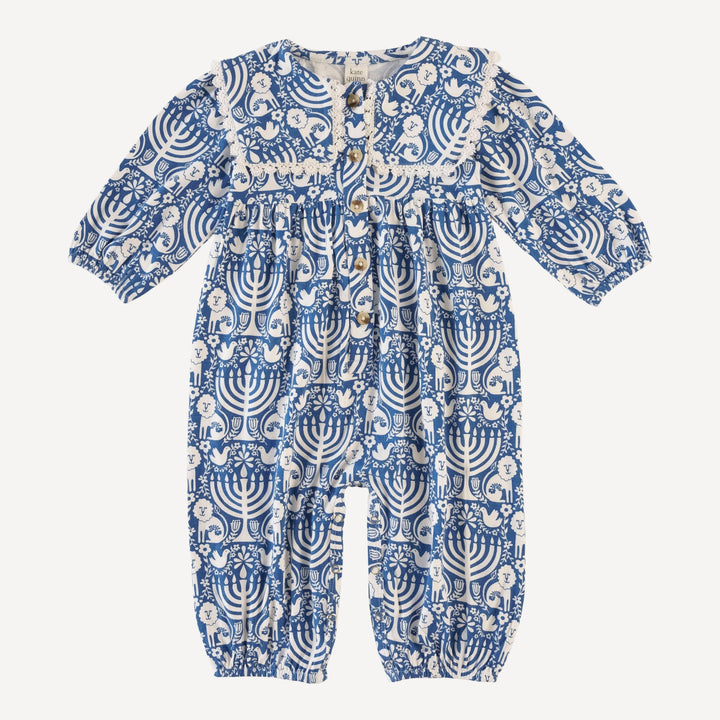 long sleeve square collar jumpsuit | menorah | bamboo