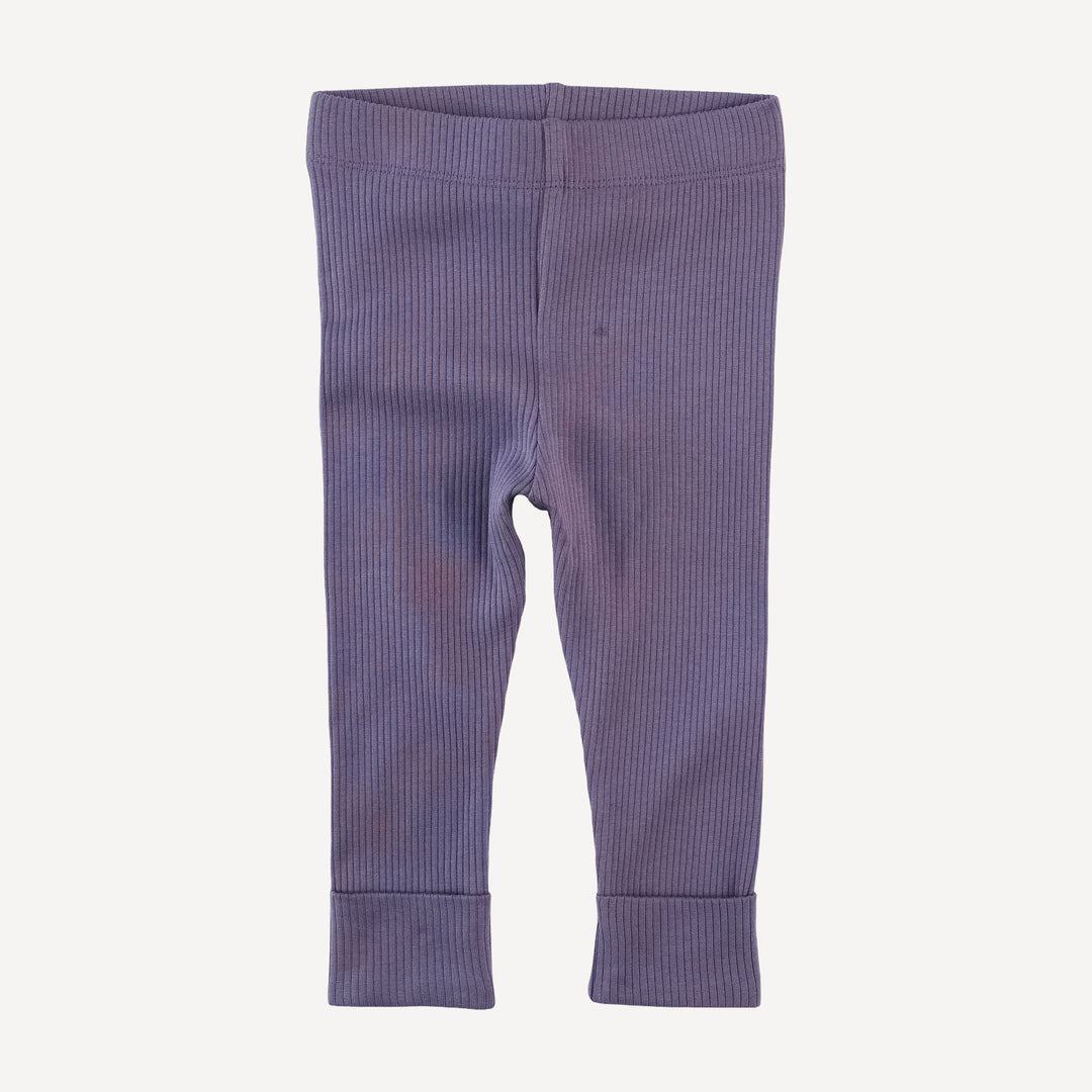 classic cuffed legging | grapevine  | organic cotton single rib