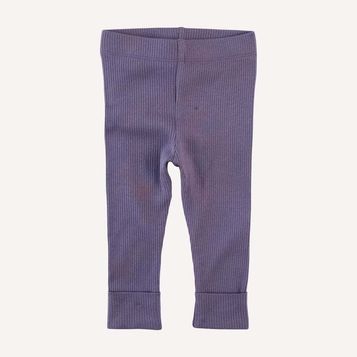 classic cuffed legging | grapevine  | organic cotton single rib