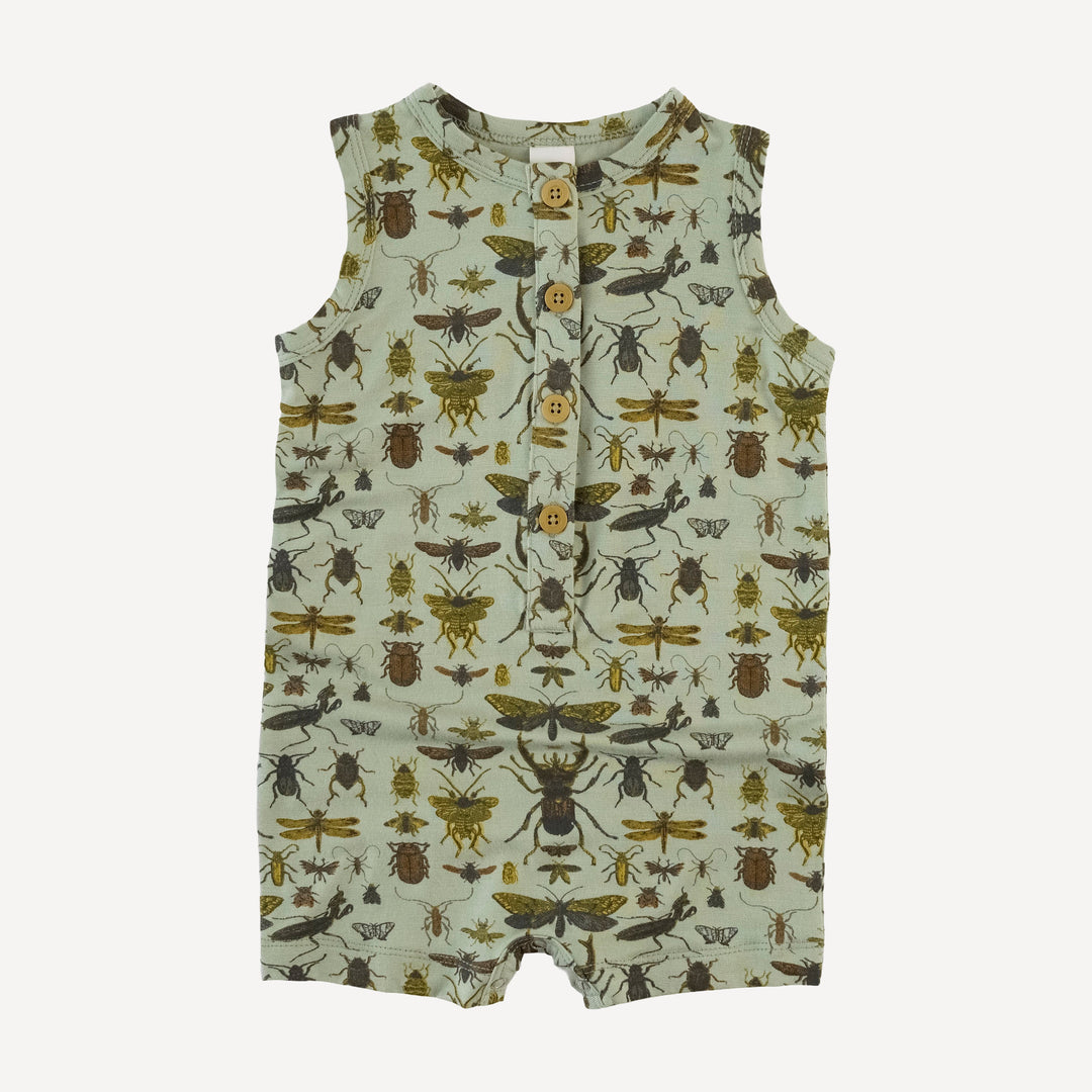 sleeveless union shortie | sage insects | modal