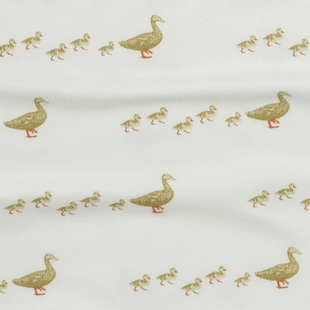 long sleeve two way zipper footie | ducks | bamboo