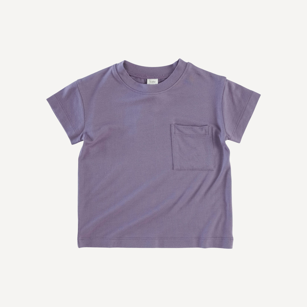 short sleeve relaxed classic pocket tee | dusty plum | bamboo