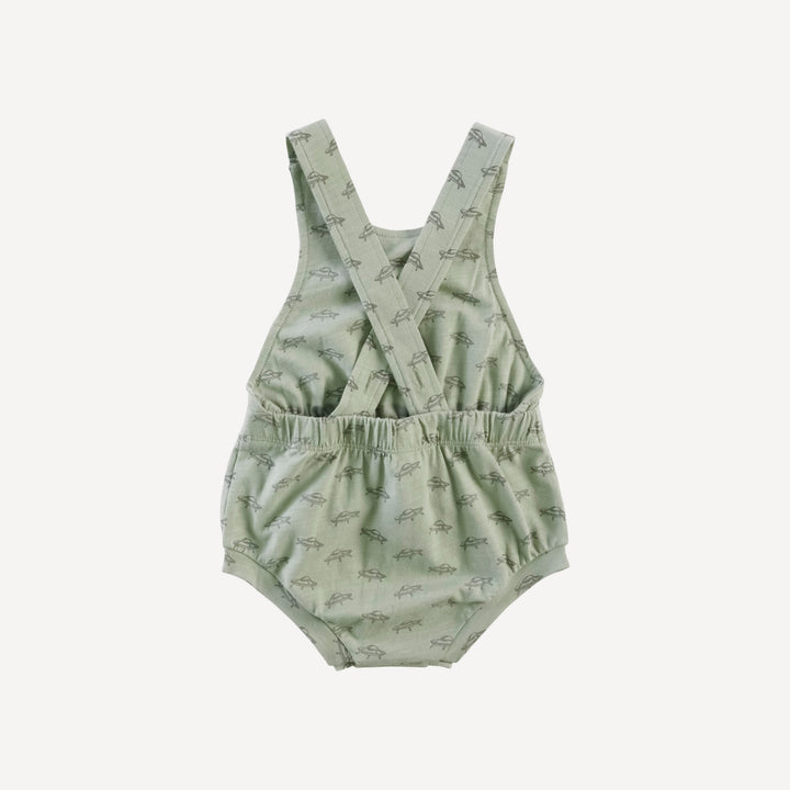 bib shortie | dusty sage ufo | organic cotton slub