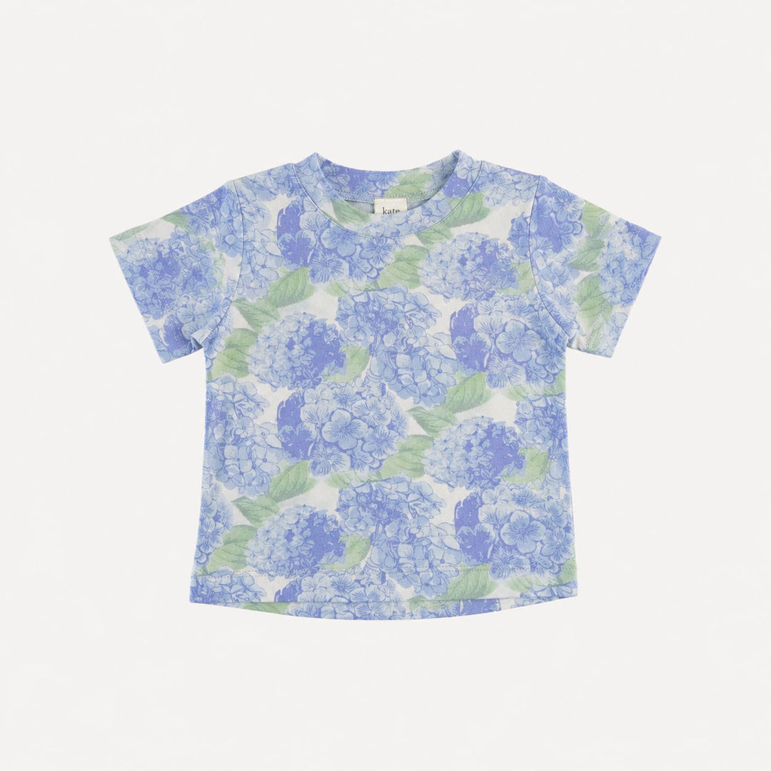 PREORDER short sleeve boxy tee | blue hydrangea | bamboo
