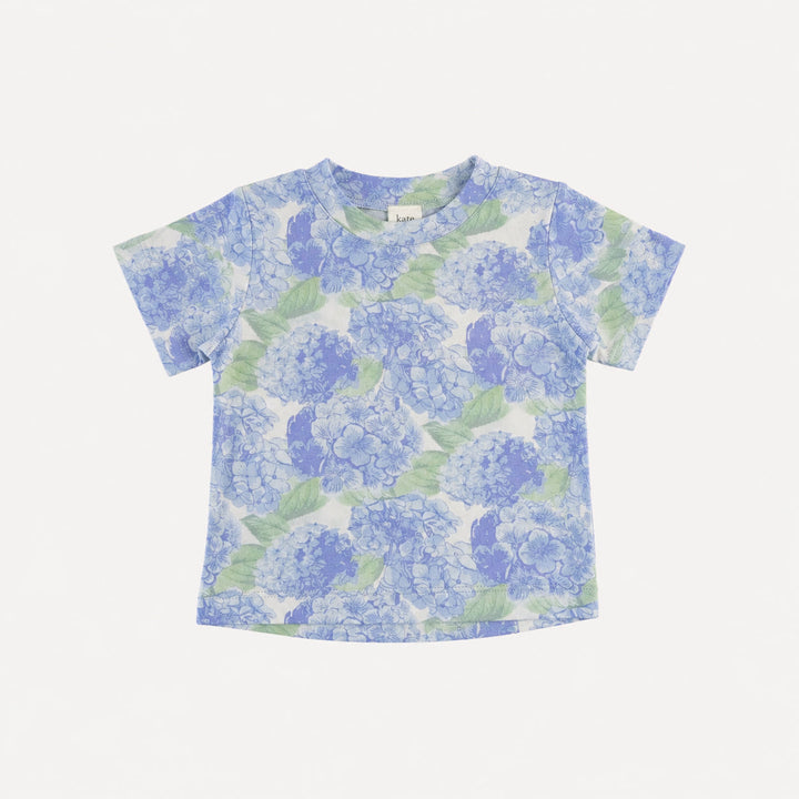 PREORDER short sleeve boxy tee | blue hydrangea | bamboo