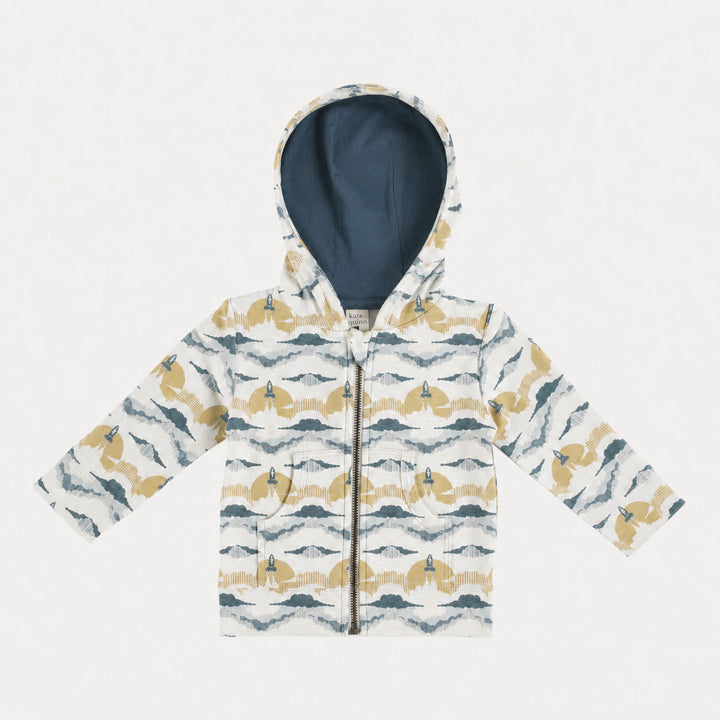 PREORDER long sleeve skinny zipper pocket hoodie | rocket | bamboo