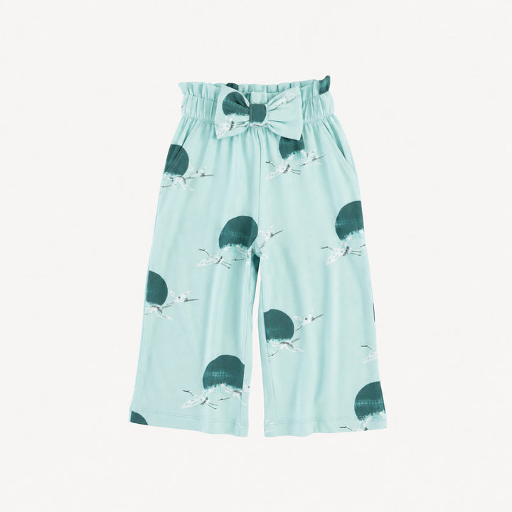 PREORDER paper bag pant | aqua crane | modal