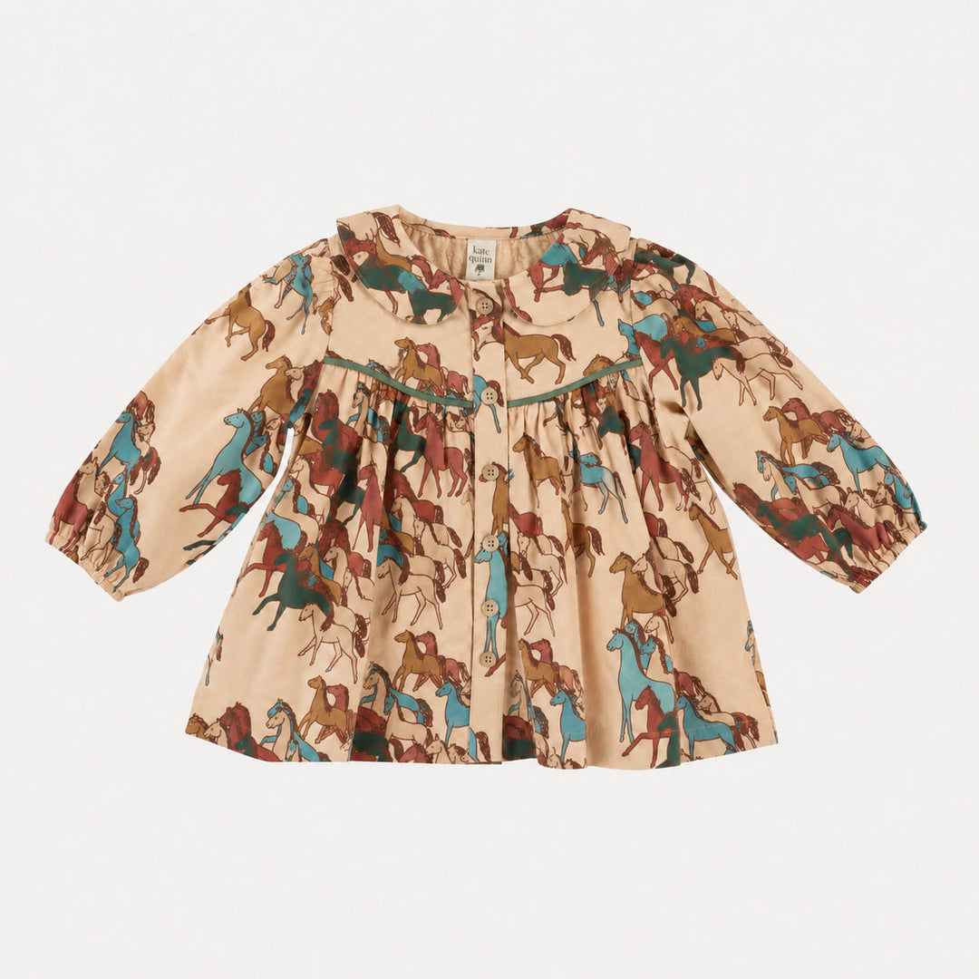 PREORDER long sleeve cowgirl top | horse party | organic cotton interlock