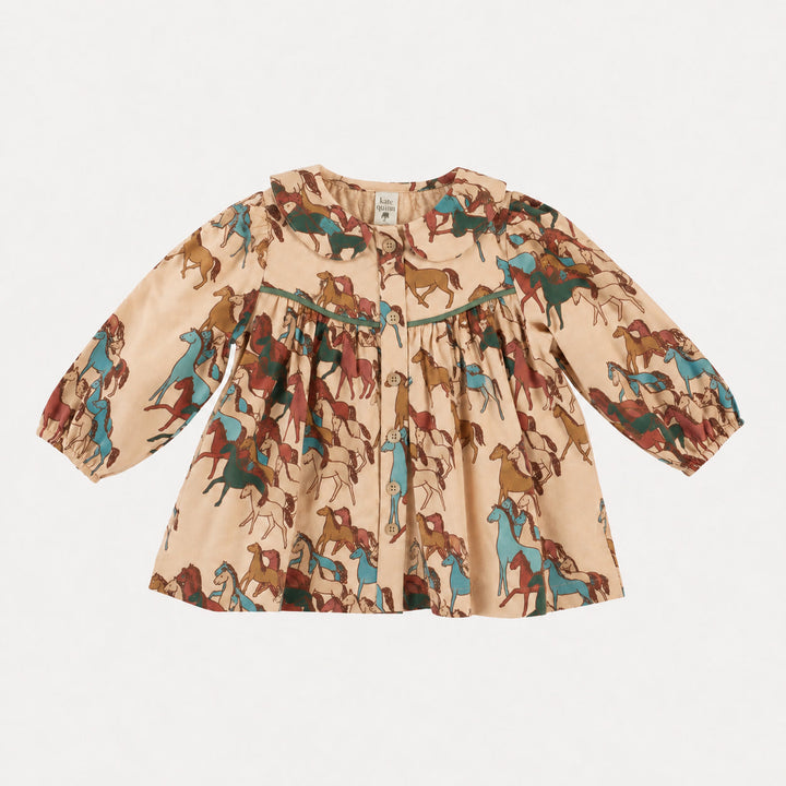 PREORDER long sleeve cowgirl top | horse party | organic cotton interlock