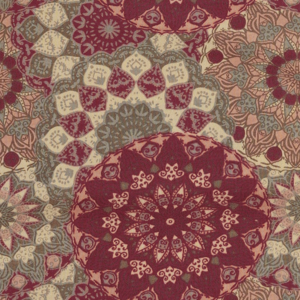 short sleeve essential boxy tee | earthen mandala | organic cotton jersey