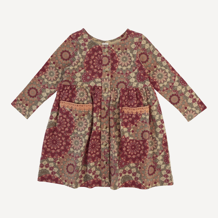drew dress | earthen mandala | organic cotton jersey