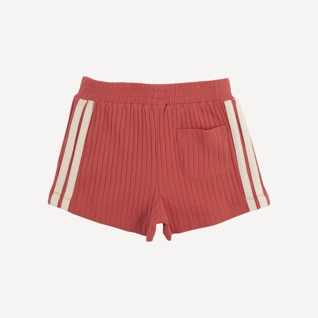 andrew short set | earthen red | organic cotton wide rib