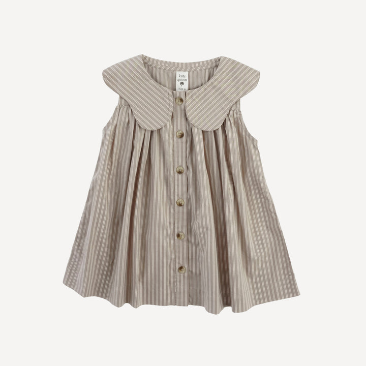 olive top | earthy pinstripe | organic cotton woven