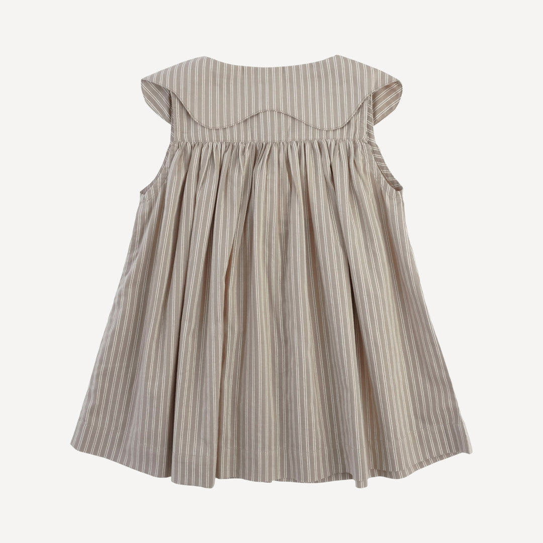 olive top | earthy pinstripe | organic cotton woven