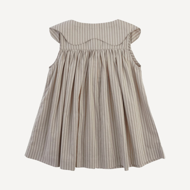 olive top | earthy pinstripe | organic cotton woven