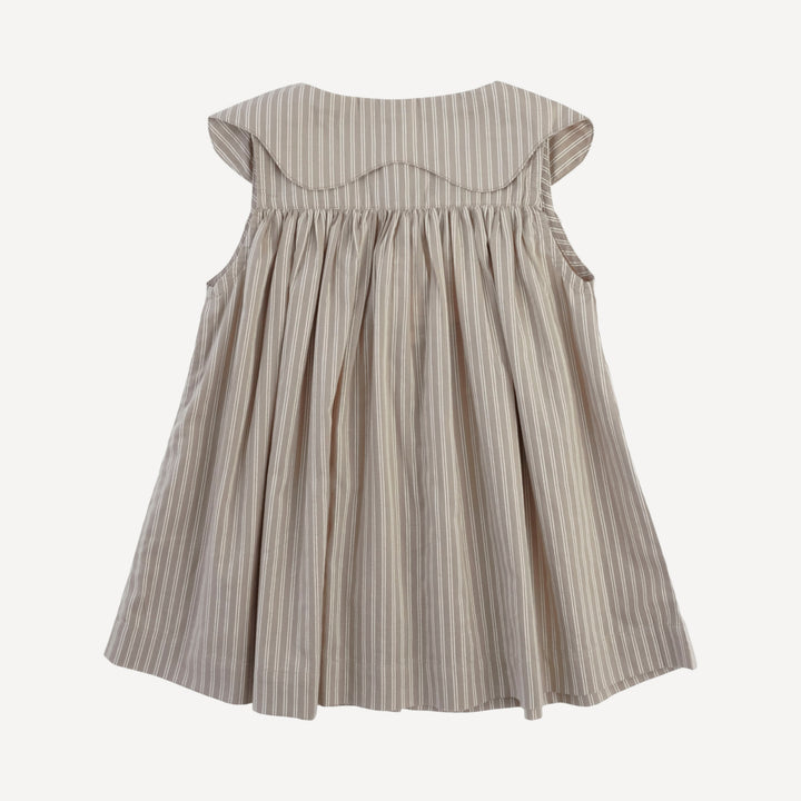 olive top | earthy pinstripe | organic cotton woven