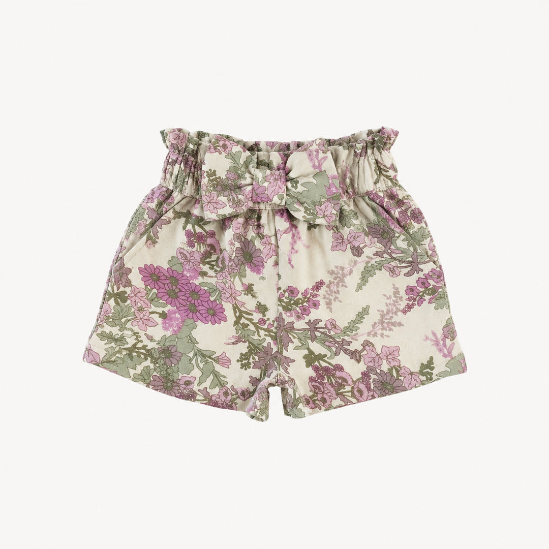 PREORDER paper bag short | violet queen annes lace | modal