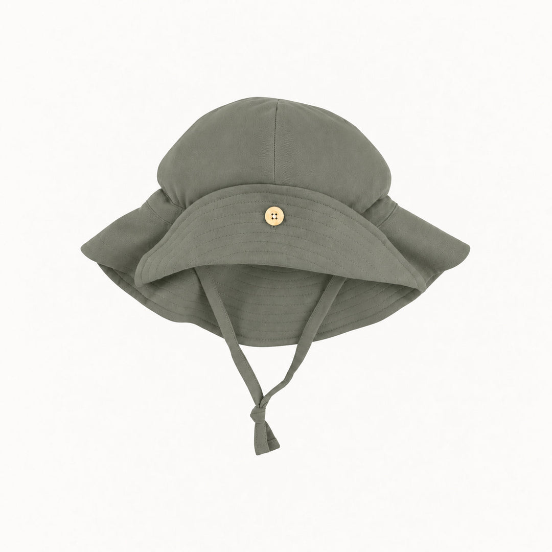 PREORDER button sun hat | vetiver | modal