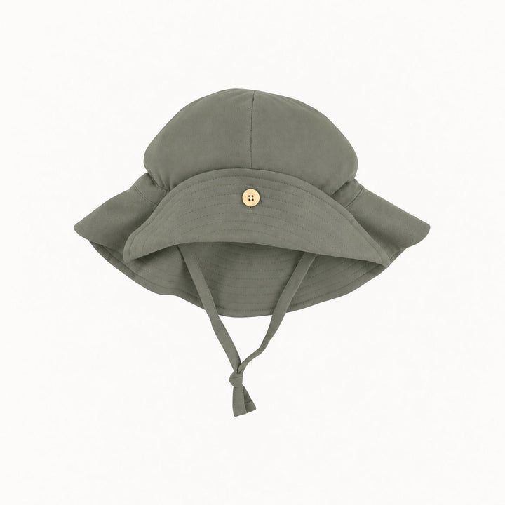 PREORDER button sun hat | vetiver | modal