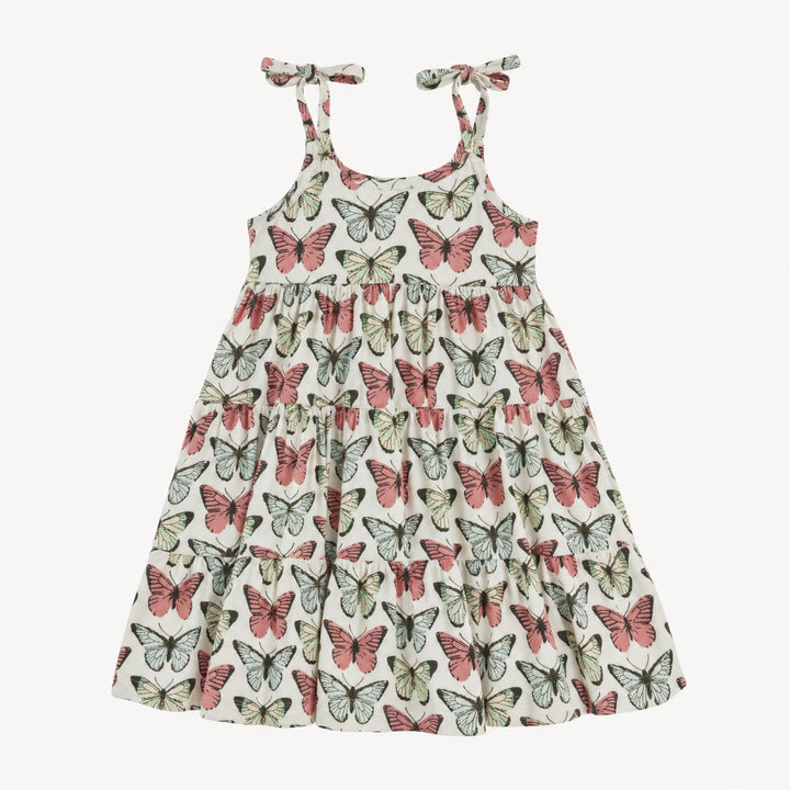 PREORDER spaghetti tie prairie dress | butterflies | modal