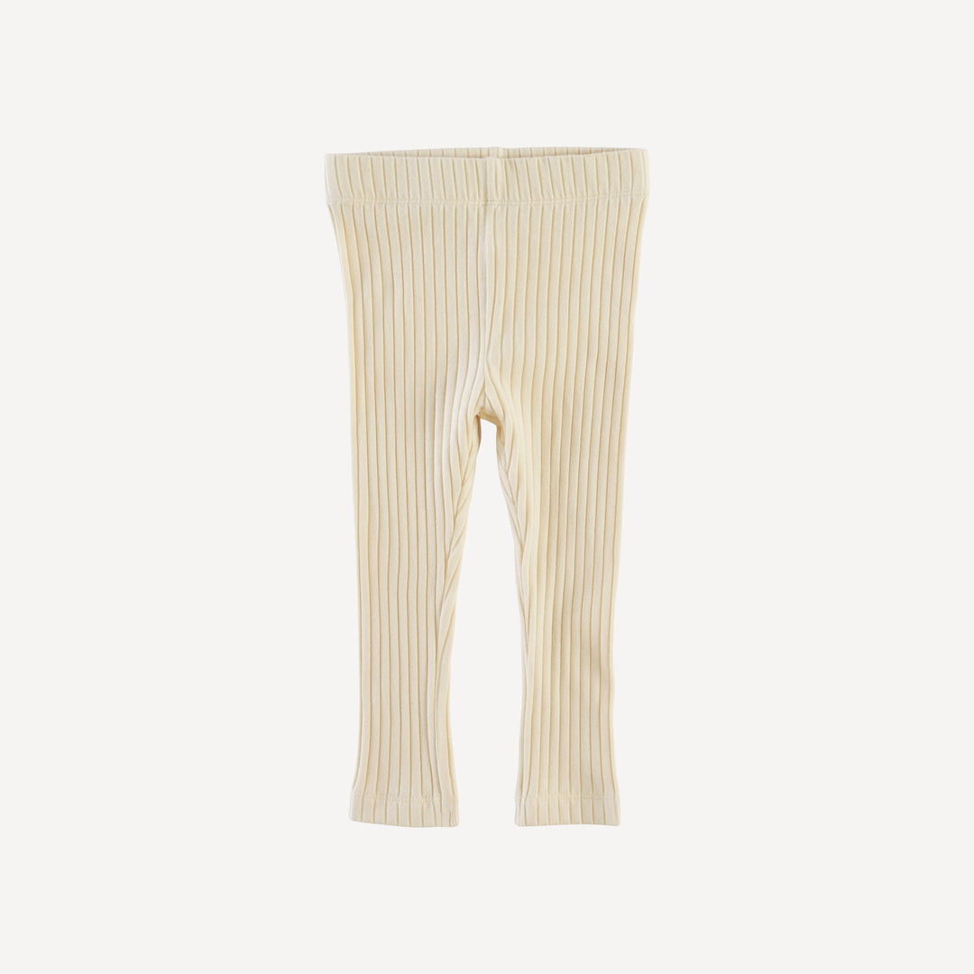 classic skinny legging | eggshell | organic cotton wide rib