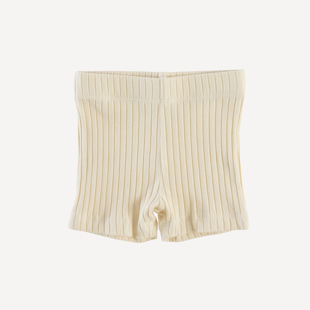 bike short | eggshell | organic cotton wide rib