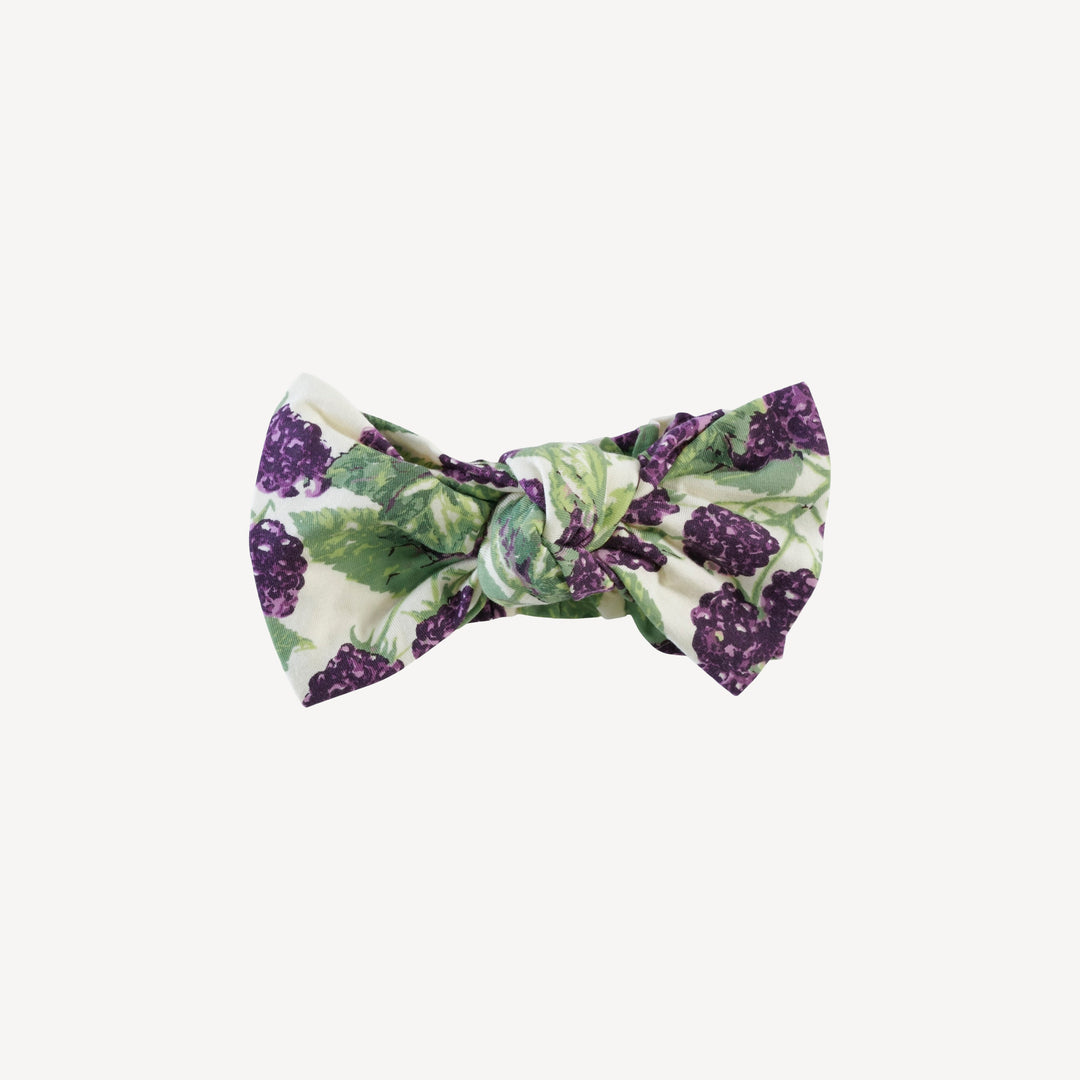 large elastic bow headband | blackberry bush | bamboo